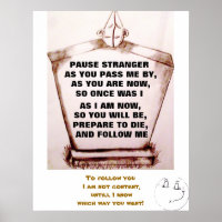 GRAVESTONE, PAUSE STRANGER JOKE poster