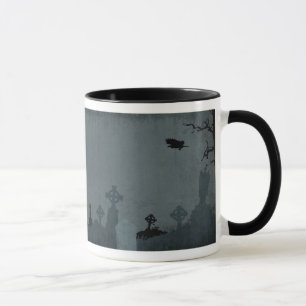 Graveyard and Full Moon for Halloween Mug