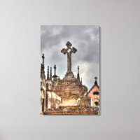 Graveyard cross close-up, Portugal