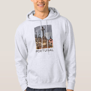 Graveyard cross close-up, Portugal Hoodie