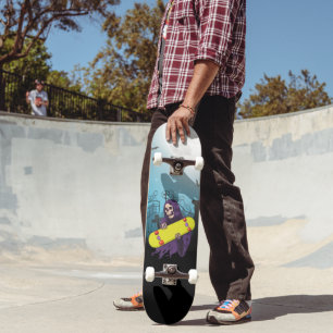 Graveyard Full Moon Grim Reaper Skateboard Fun