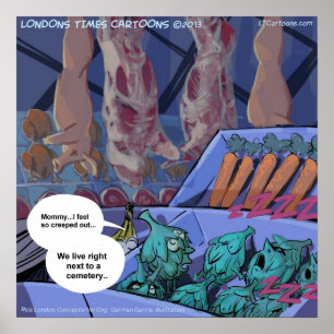 Graveyard Grocery Funny/Sad Poster