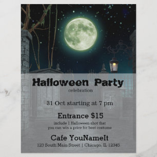 Graveyard Halloween party Flyer