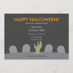 Graveyard Halloween Party Invitation