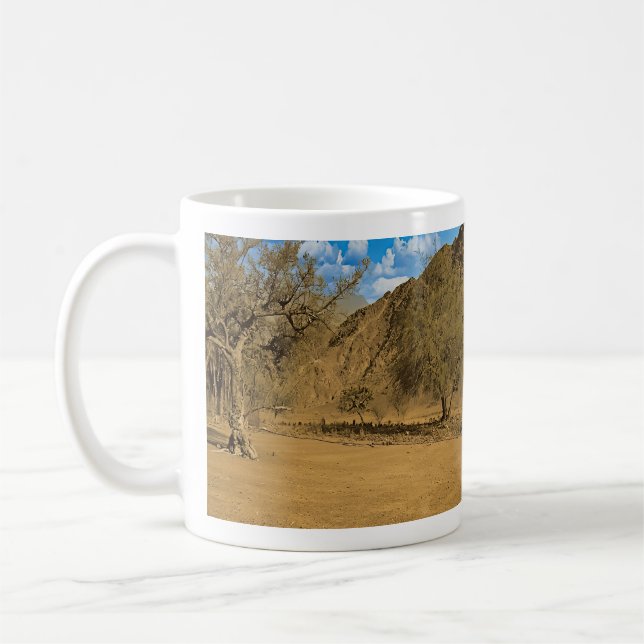 Graveyard in the Hajar mountains of the UAE Coffee Mug (Left)