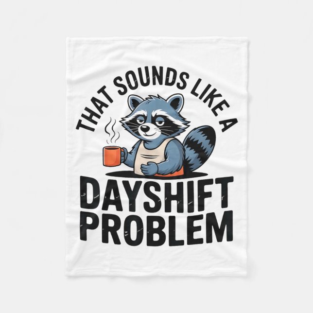 Graveyard Raccoon Funny Work Humor That Sounds Lik Fleece Blanket (Front)