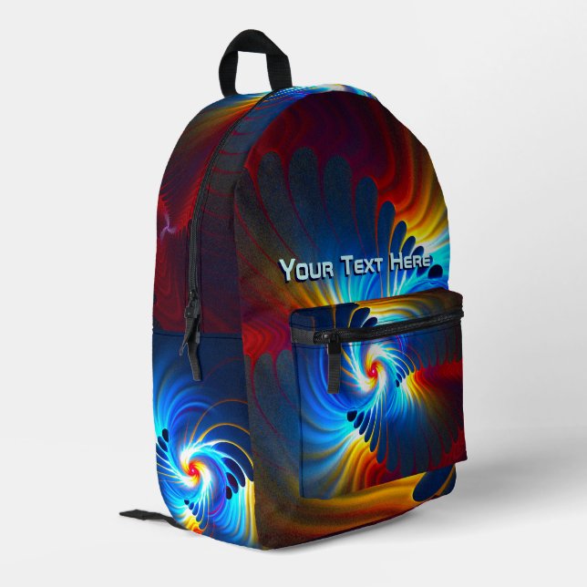 Gravitational Blueshift Printed Backpack (Back Corner Left)