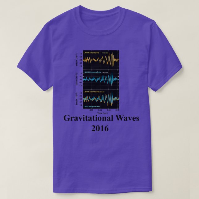 Gravitational Waves LIGO  Vintage 2016  T-Shirt (Design Front)