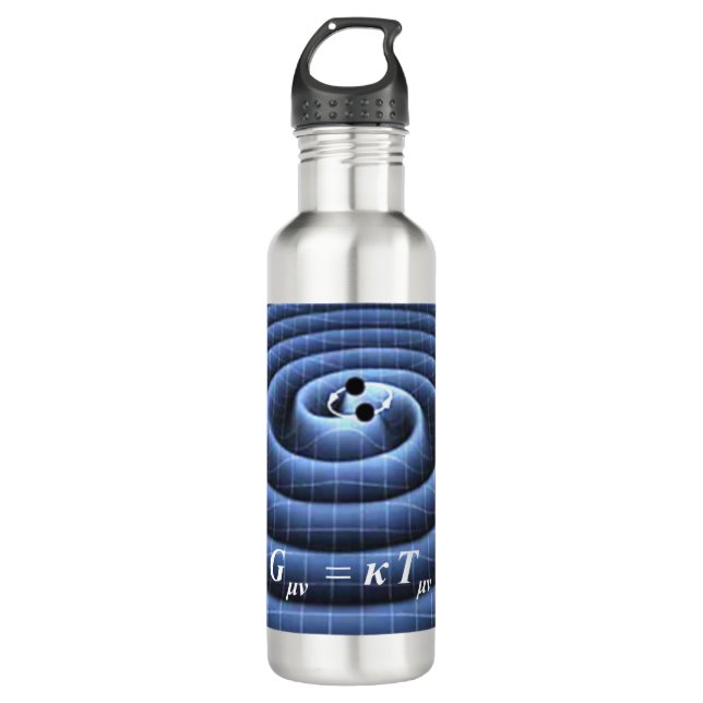 Gravitational waves physics water bottle (Front)