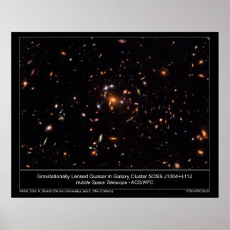 GravitationallyLensedQuasarInGalax Poster