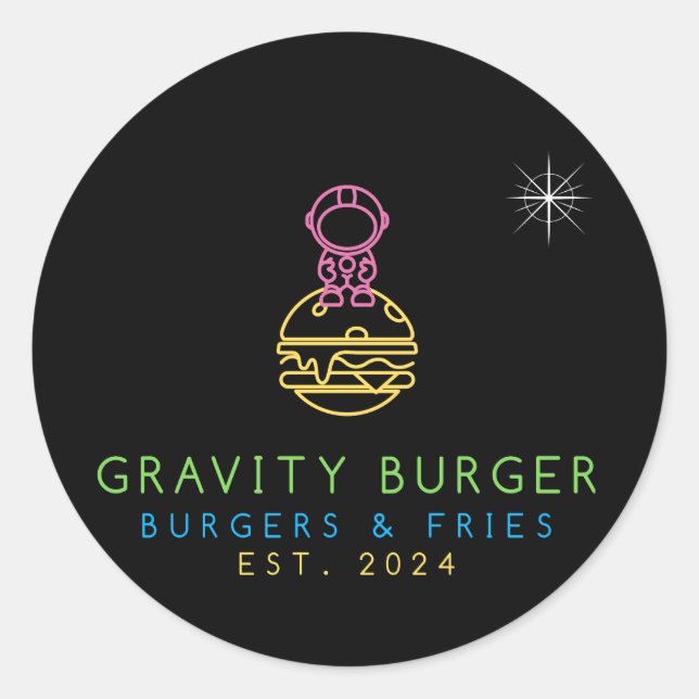 Gravity Burger Sticker Sheet (Front)