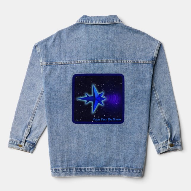 Gravity Drive Spacecraft Denim Jacket (Back)
