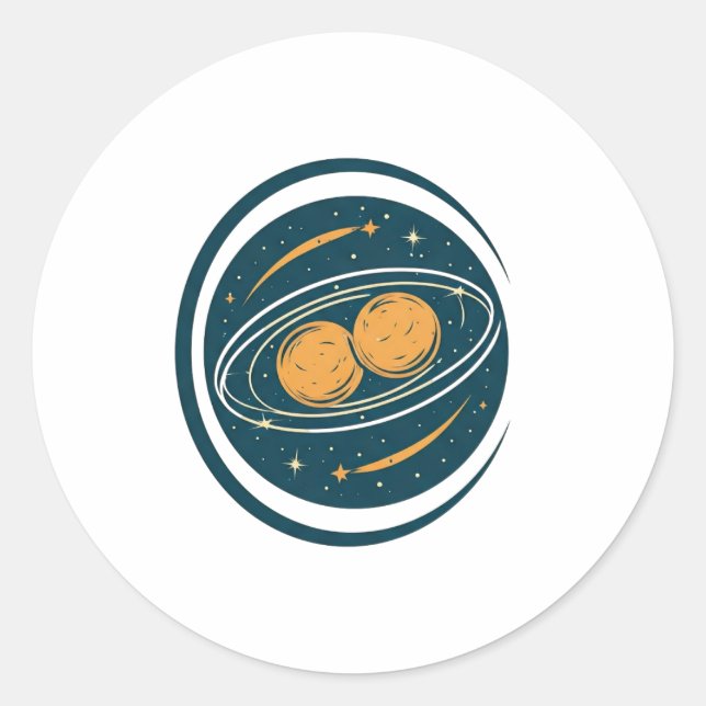  Gravity-Inspired Tees Classic Round Sticker (Front)