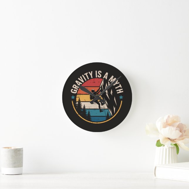 Gravity Is A MYTH Round Clock (Home)