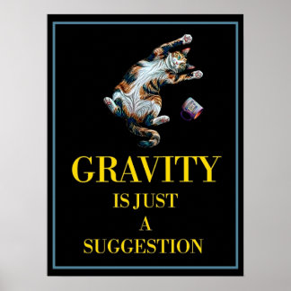 GRAVITY IS JUST A SUGGESTION POSTER