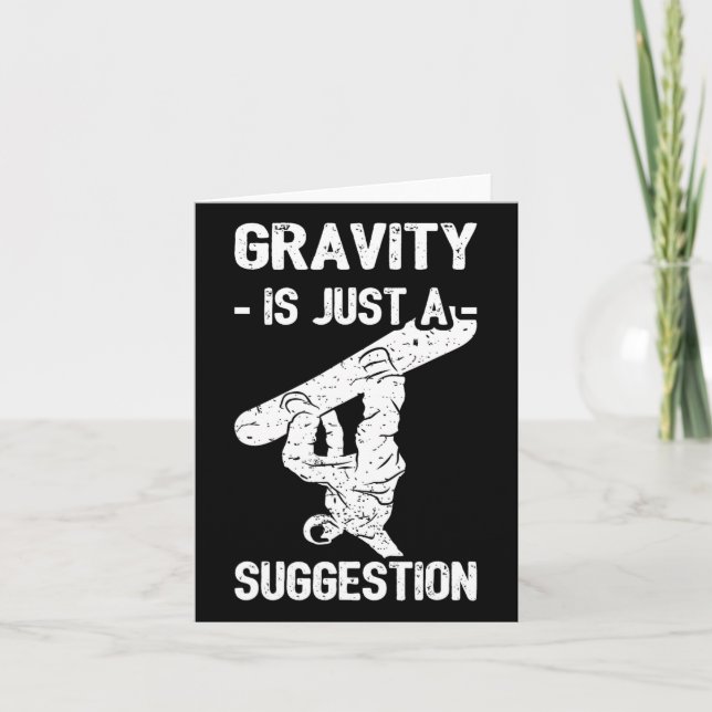 Gravity Is Just A Suggestion Snowboarding Men Wome Card (Front)
