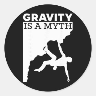 Gravity Myth Bouldering Climbing Mountaineering  Classic Round Sticker