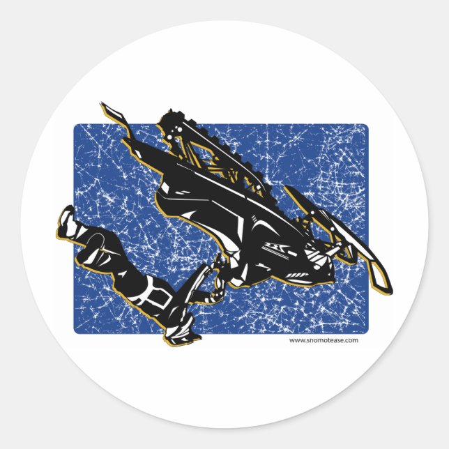 GRAVITY-SLED CLASSIC ROUND STICKER (Front)