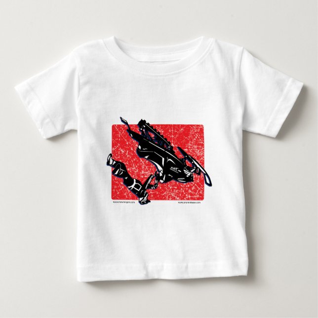 GRAVITY-SLED-in-RED Baby T-Shirt (Front)