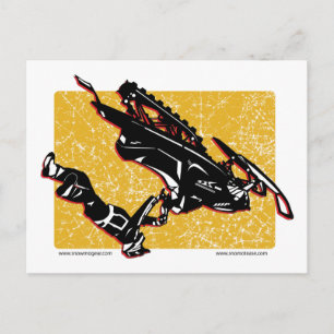 GRAVITY-SLED-in-Yellow Postcard