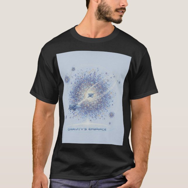“Gravity Voyage: Spaceship Journey Through the Sta T-Shirt (Front)