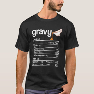 Gravy Nutrition Facts  Thanksgiving Christmas Cost T-Shirt