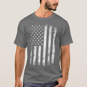 Gray American Flag T Shirt Vintage Gray Patriotic