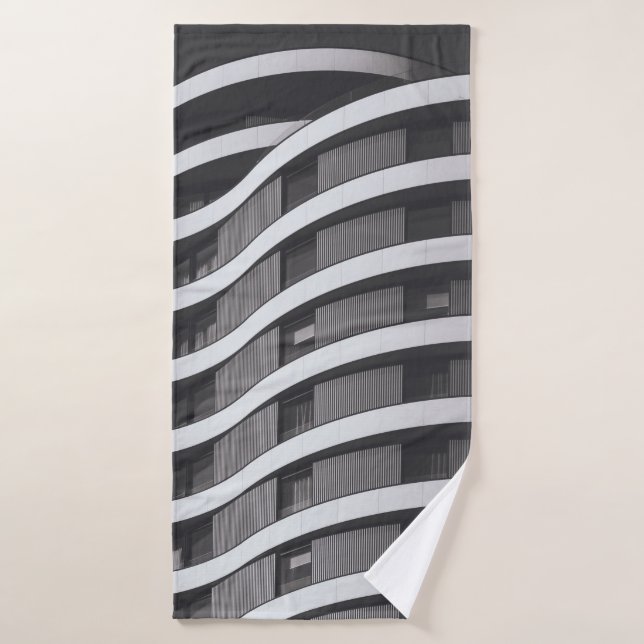 GRAY AND BLACK COMMERCIAL BUILDING BATH TOWEL (Bath Towel)