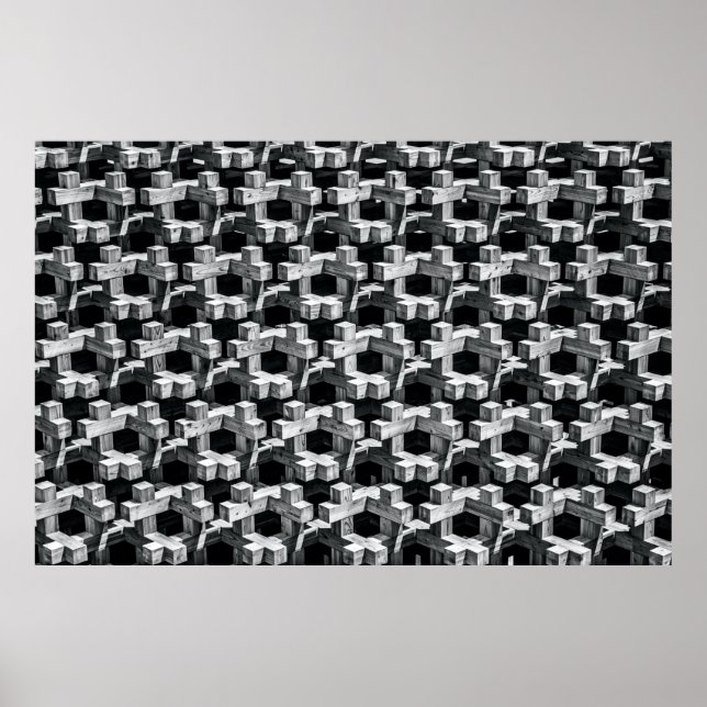 Gray and black cross poster (Front)