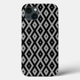 Gray and black diamond pattern Case-Mate iPhone ca iPhone 13 Case