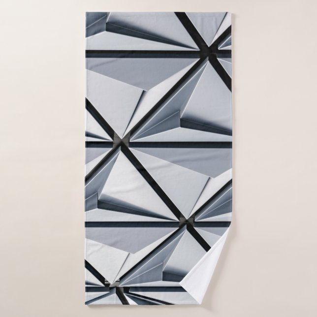 Gray and black digital wallpaper bath towel (Bath Towel)