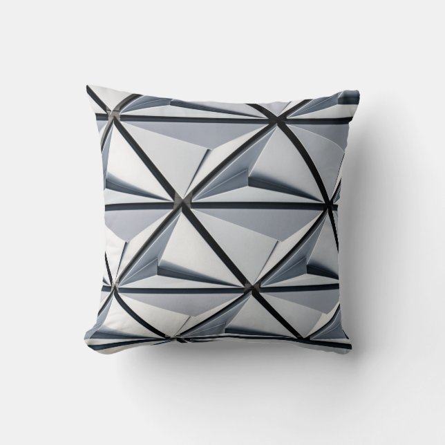 Gray and black digital wallpaper cushion (Front)