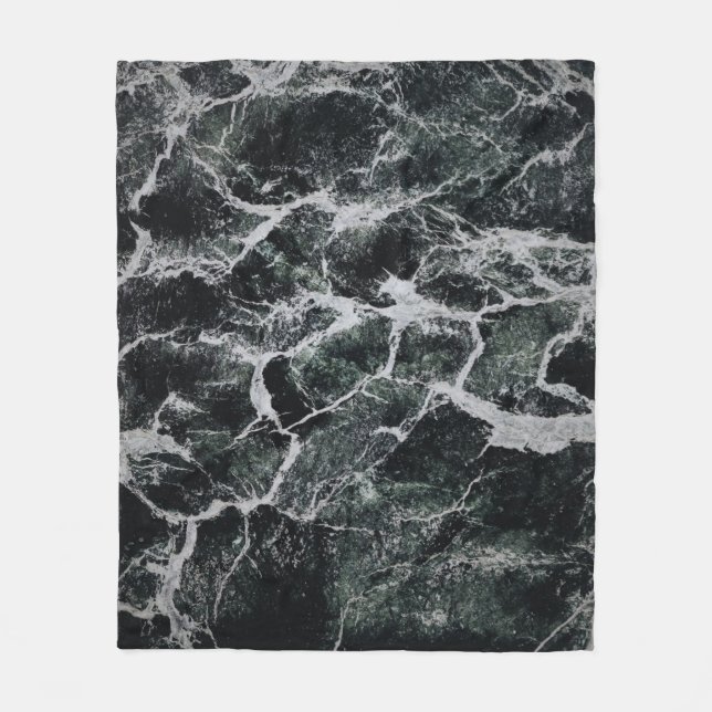 GRAY AND BLACK PAINTING FLEECE BLANKET (Front)