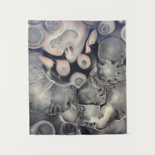 Gray and pink abstract artwork tapestry
