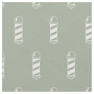 Gray and White Barbershop Pole Pattern Fabric