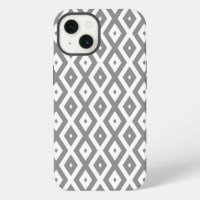 Gray and white diamond pattern Case-Mate iPhone ca
