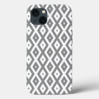 Gray and white diamond pattern Case-Mate iPhone ca