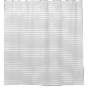 Gray and White stripe Shower Curtain