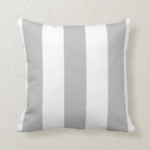 Gray And White Stripes Cushion