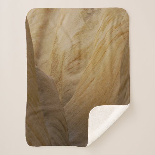 Gray and yellow stone sherpa blanket (Front)