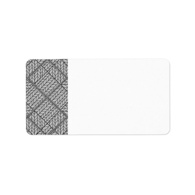 GRAY ARGYLE KNIT Address Labels (Front)