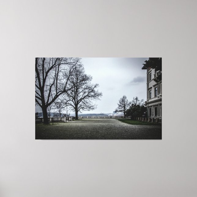 Gray autumn day in Prague Canvas Print (Front)