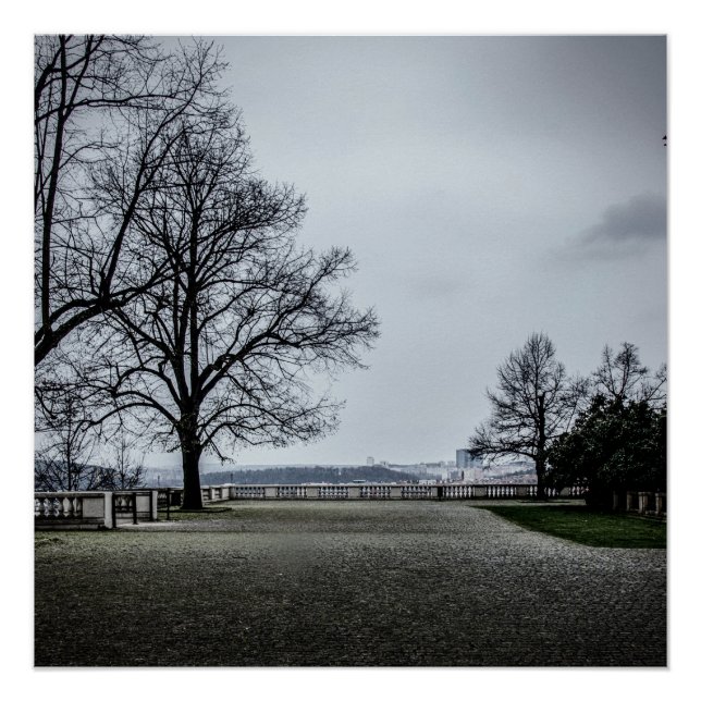 Gray autumn day in Prague Poster (Front)
