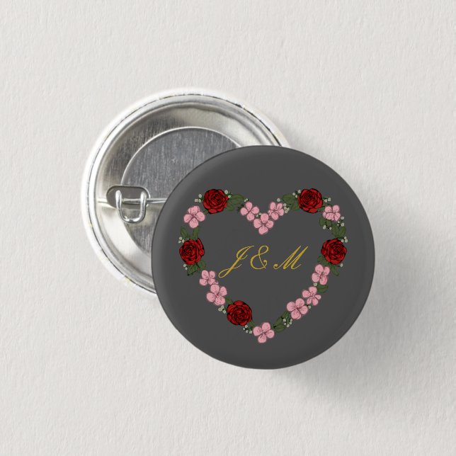 Gray badge with flower crown (Front & Back)