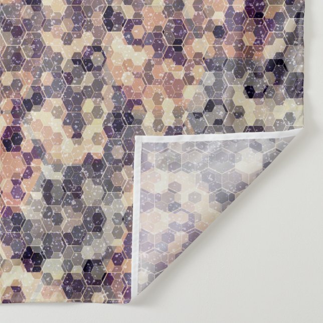 Gray, beige geometric   tapestry (Detail)