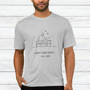Gray "Best Dad Ever" T-Shirt for Men