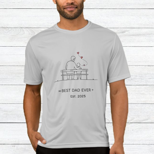 Gray "Best Dad Ever" T-Shirt for Men  (Creator Uploaded)