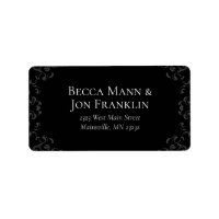 Gray & Black Swirl Gothic Wedding