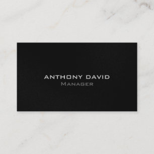Gray Black White Modern Simple Business Card