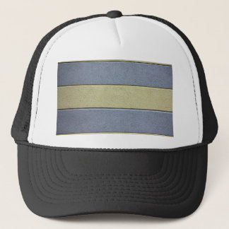 Gray Blue and Tan Yellow Trucker Hat